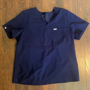 Figs Navy Blue Women's Scrub Top
